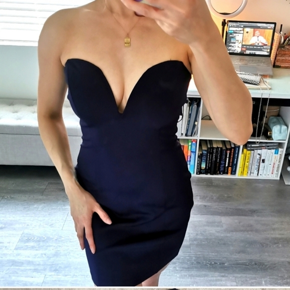 NWOT Tobi - Valentine Bodycon Dress in XS Navy - Picture 2 of 5